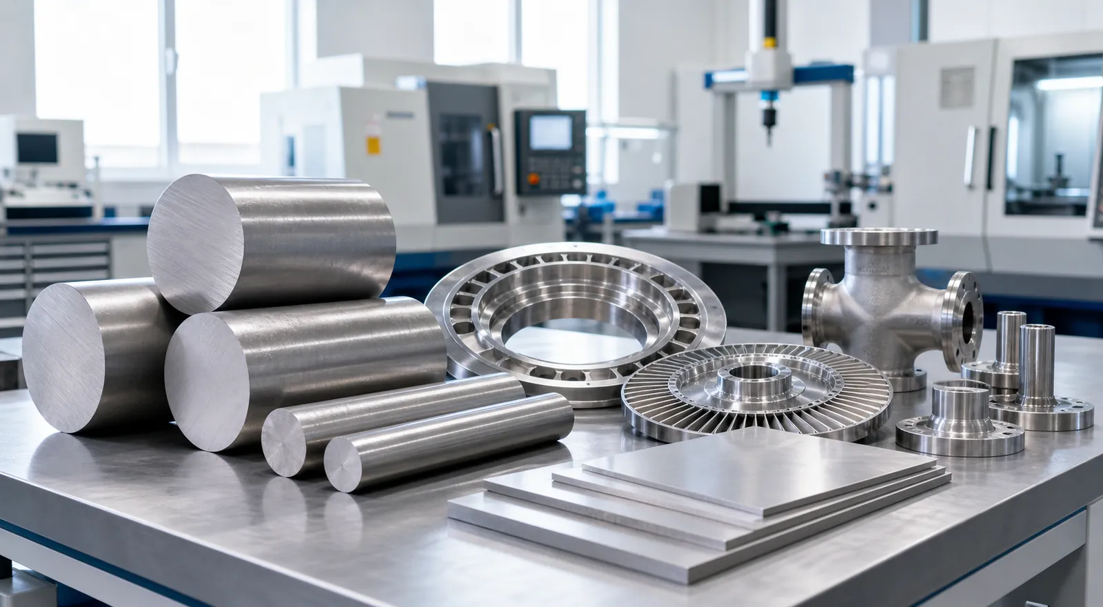 High temperature alloy raw materials and machined components for industrial applications