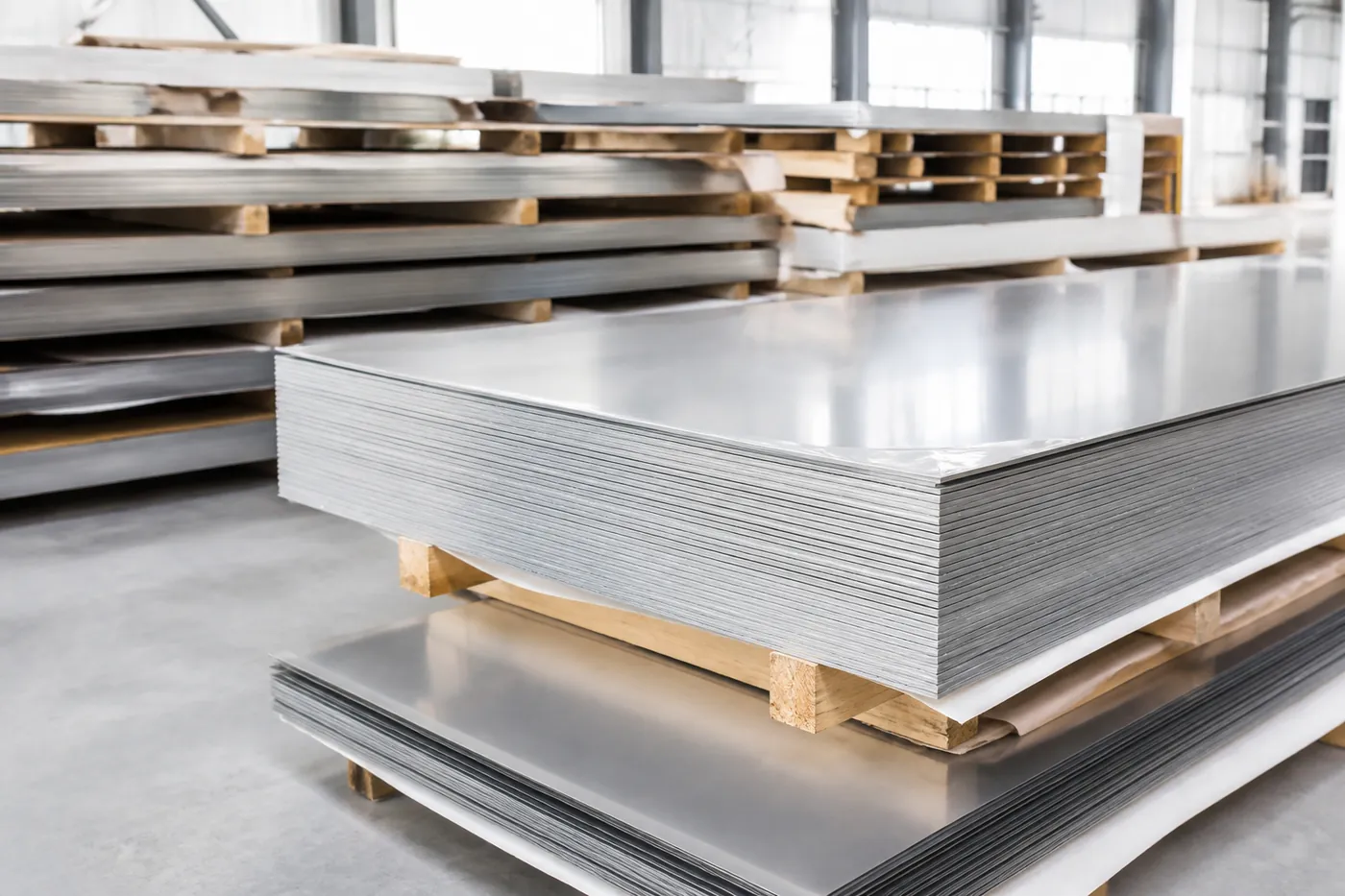 Bright product photo of high temperature alloy plates and sheets