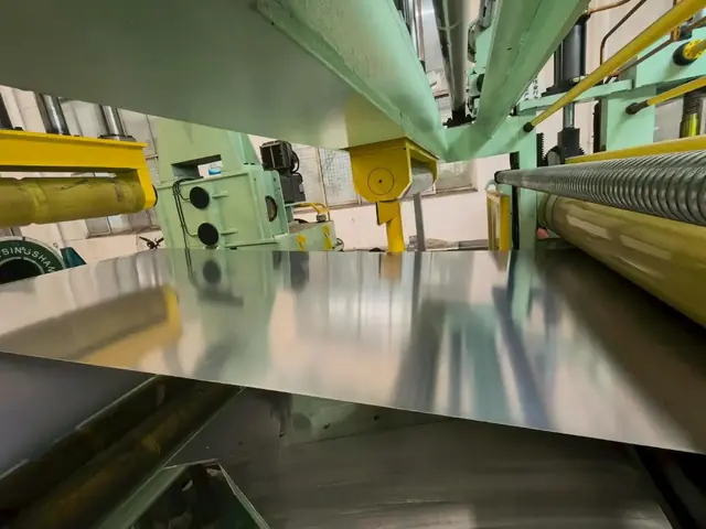 Nickel alloy sheet passing through partner processing equipment